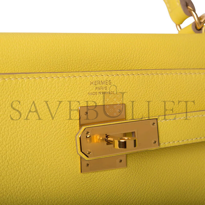 H**me5 kelly 28 lime evercolor gold hardware (28*22*10cm)